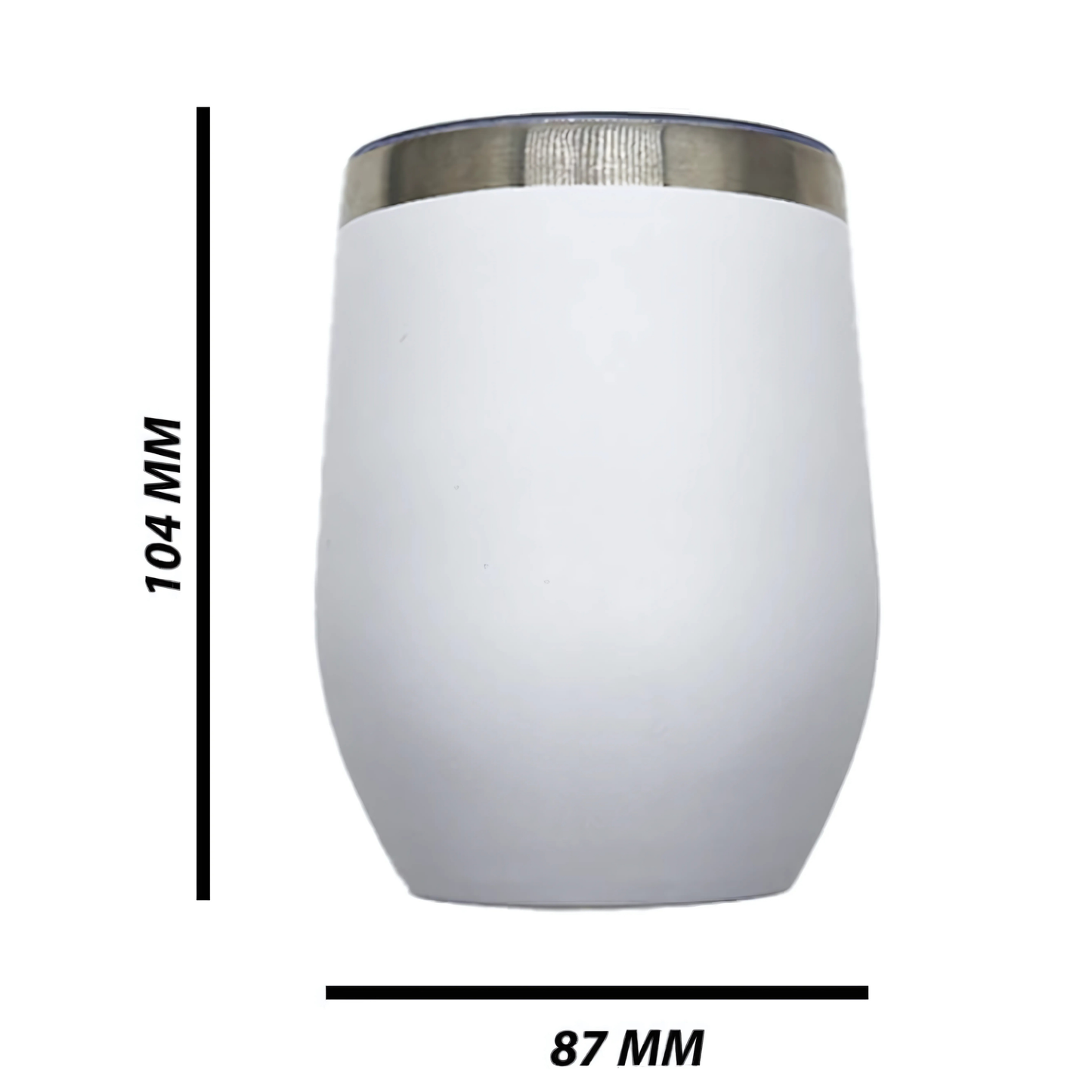 Double wall stainless steel 12oz engraving wine tumbler white