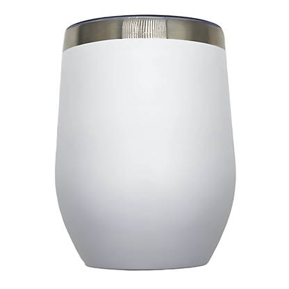 Double wall stainless steel 12oz engraving wine tumbler white