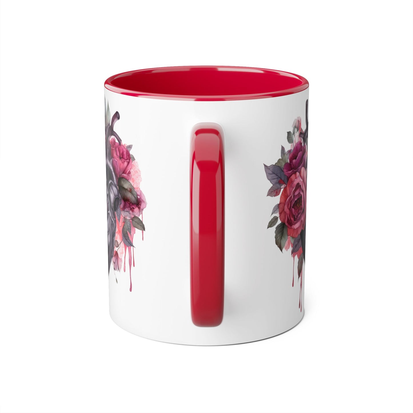 Black & pink 11 0z two tone ceramic mug