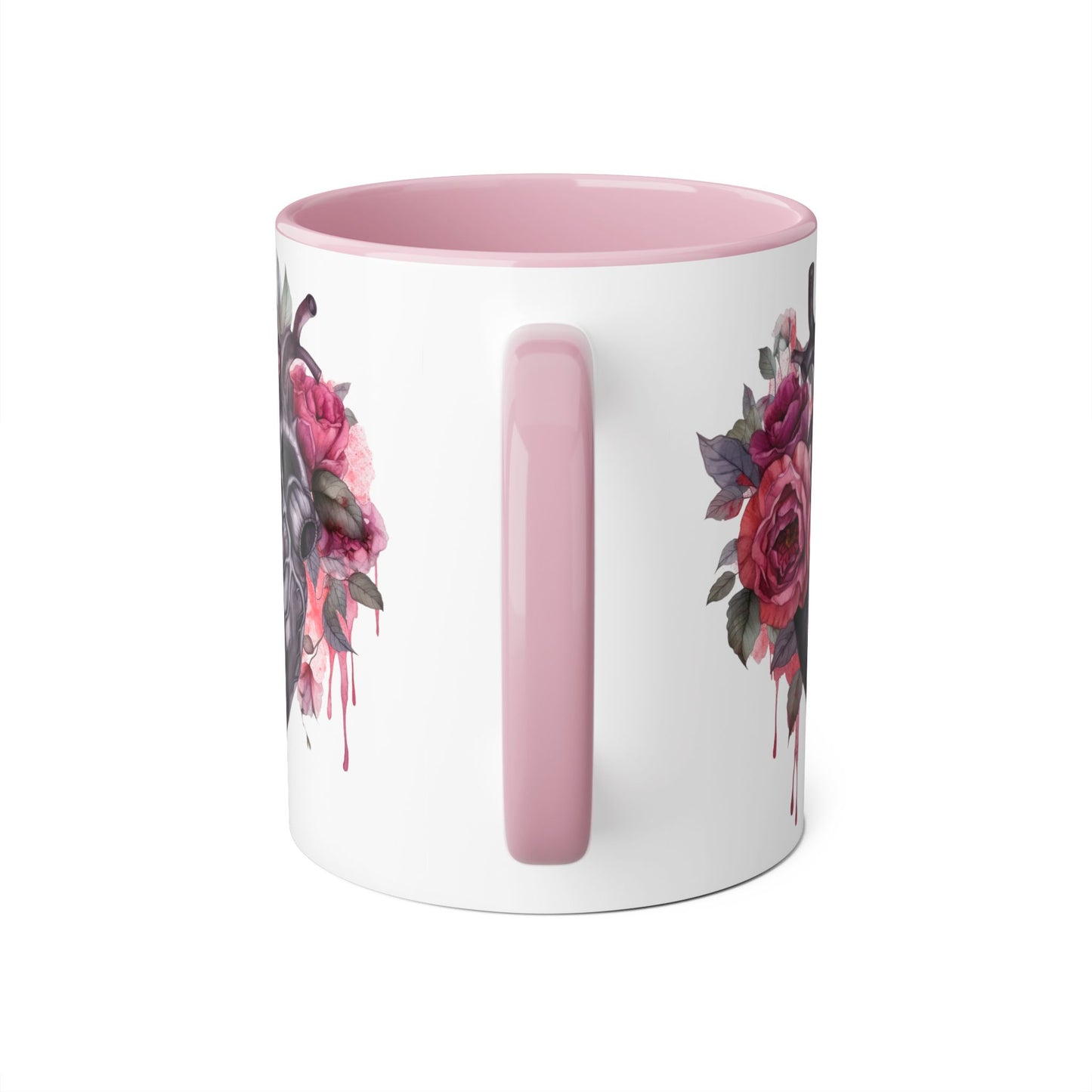 Black & pink 11 0z two tone ceramic mug