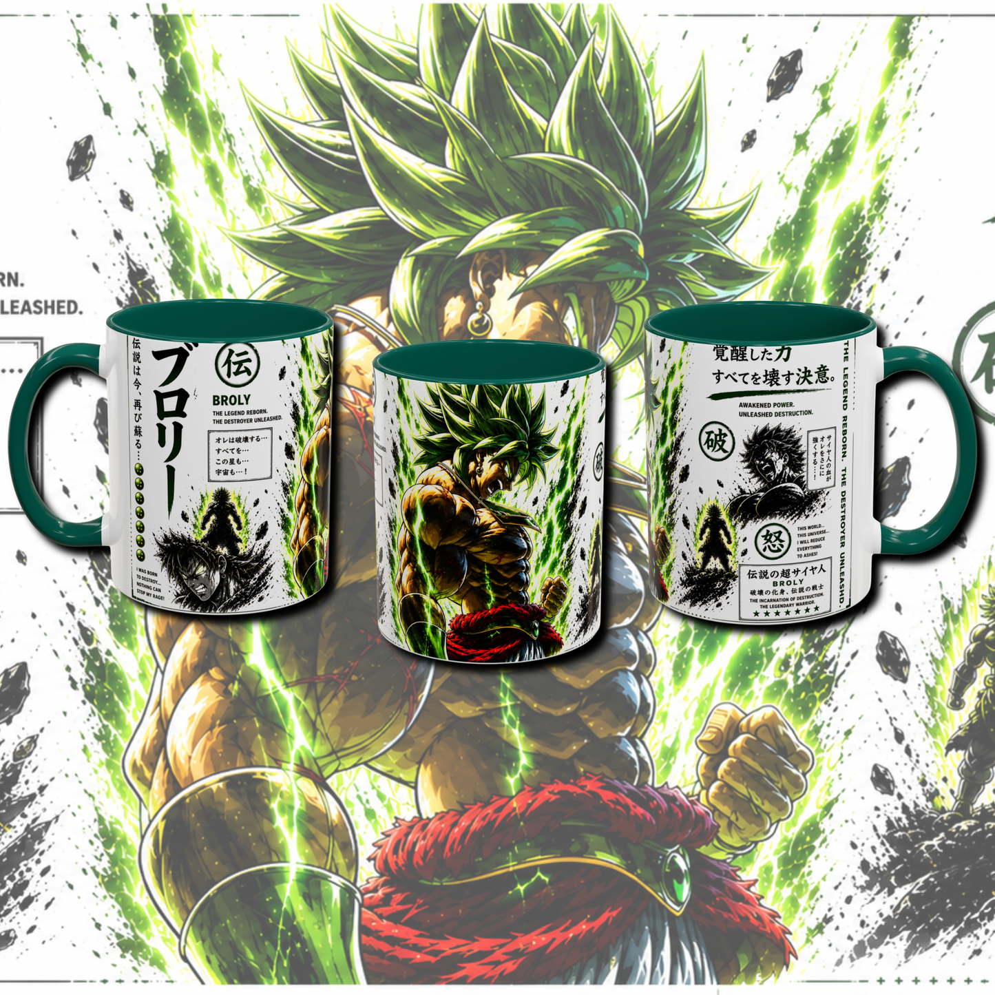 "Fan art anime" two tone mug.