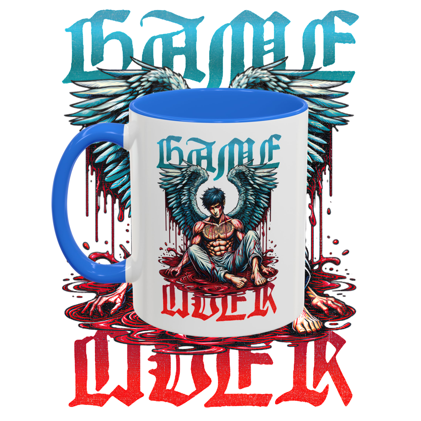 "Game over" two tone sublimation mug.