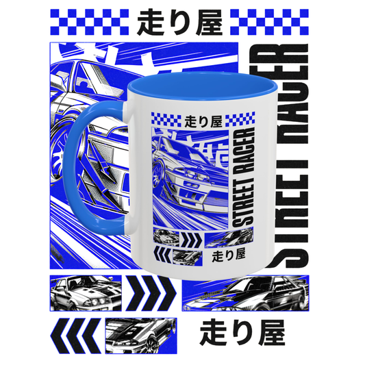 "Street racer" two tone sublimation mug.