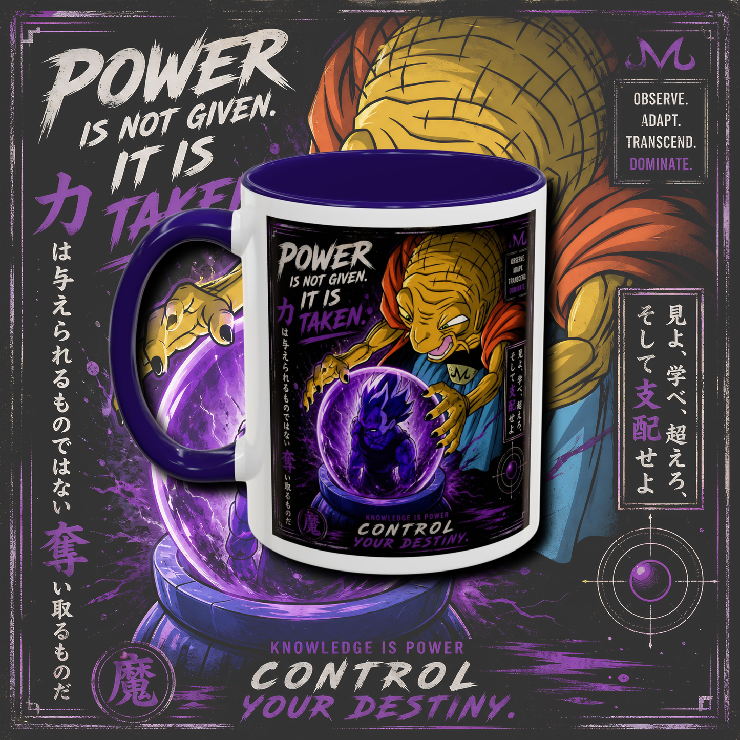 "Fan art anime" two tone mug.