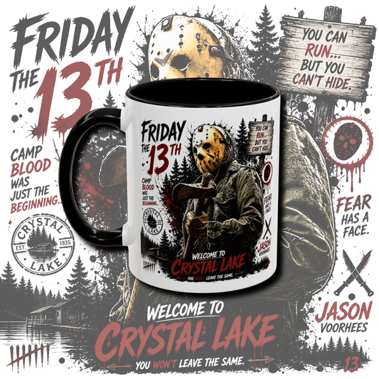 "Horror" two tone mug.
