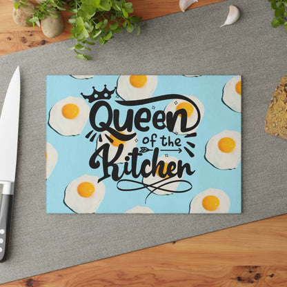 Queen Of The Kitchen Glass Cutting Board