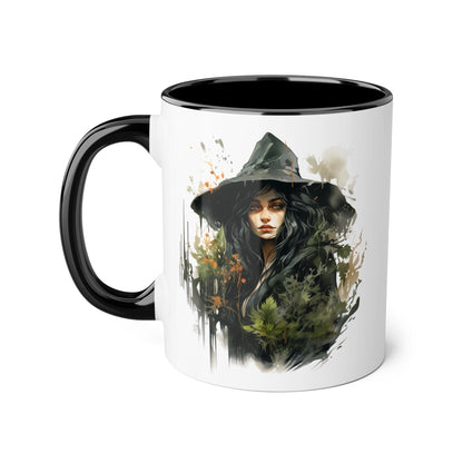 Witchy Vibes Accent Mug - 11oz Coffee Cup with Enchanting Caffeine Design