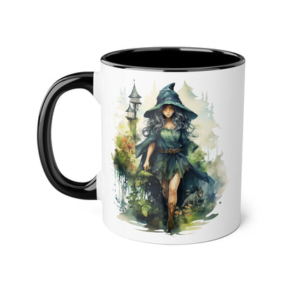 Witchy Vibes Accent Mug - 11oz Coffee Cup with Enchanting Caffeine Design