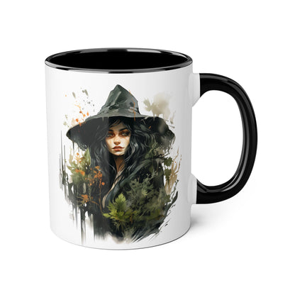 Witchy Vibes Accent Mug - 11oz Coffee Cup with Enchanting Caffeine Design