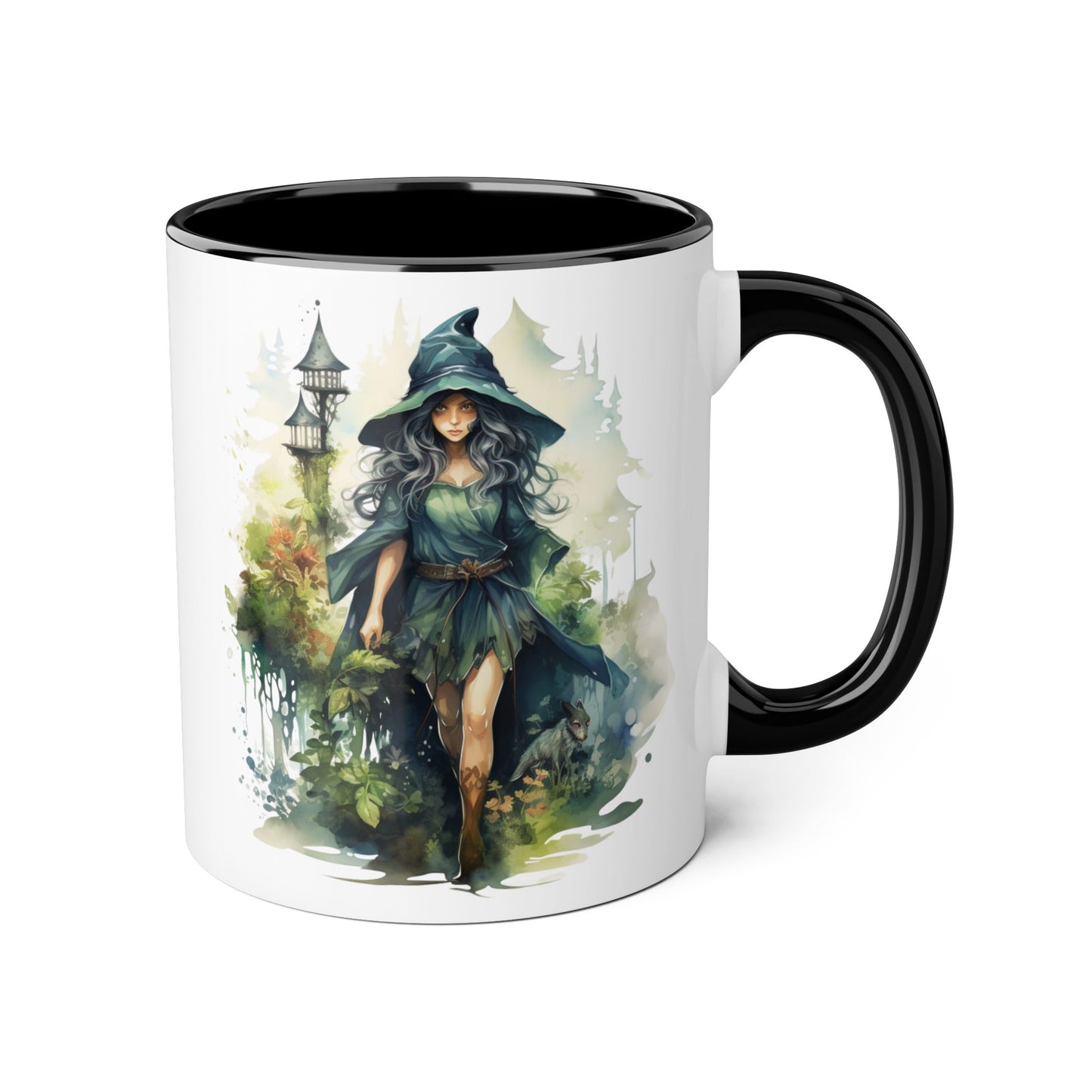 Witchy Vibes Accent Mug - 11oz Coffee Cup with Enchanting Caffeine Design