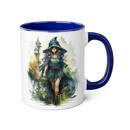 Witchy Vibes Accent Mug - 11oz Coffee Cup with Enchanting Caffeine Design