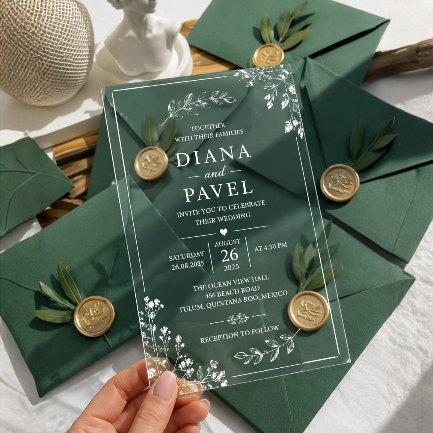 Acrylic Wedding Invitation.