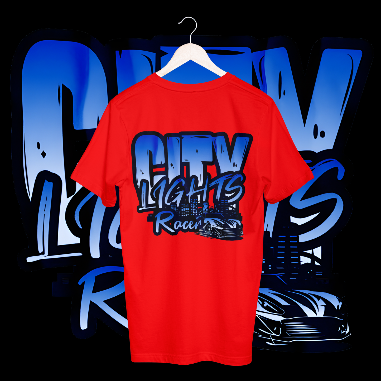 Men's city lights racer T-shirt
