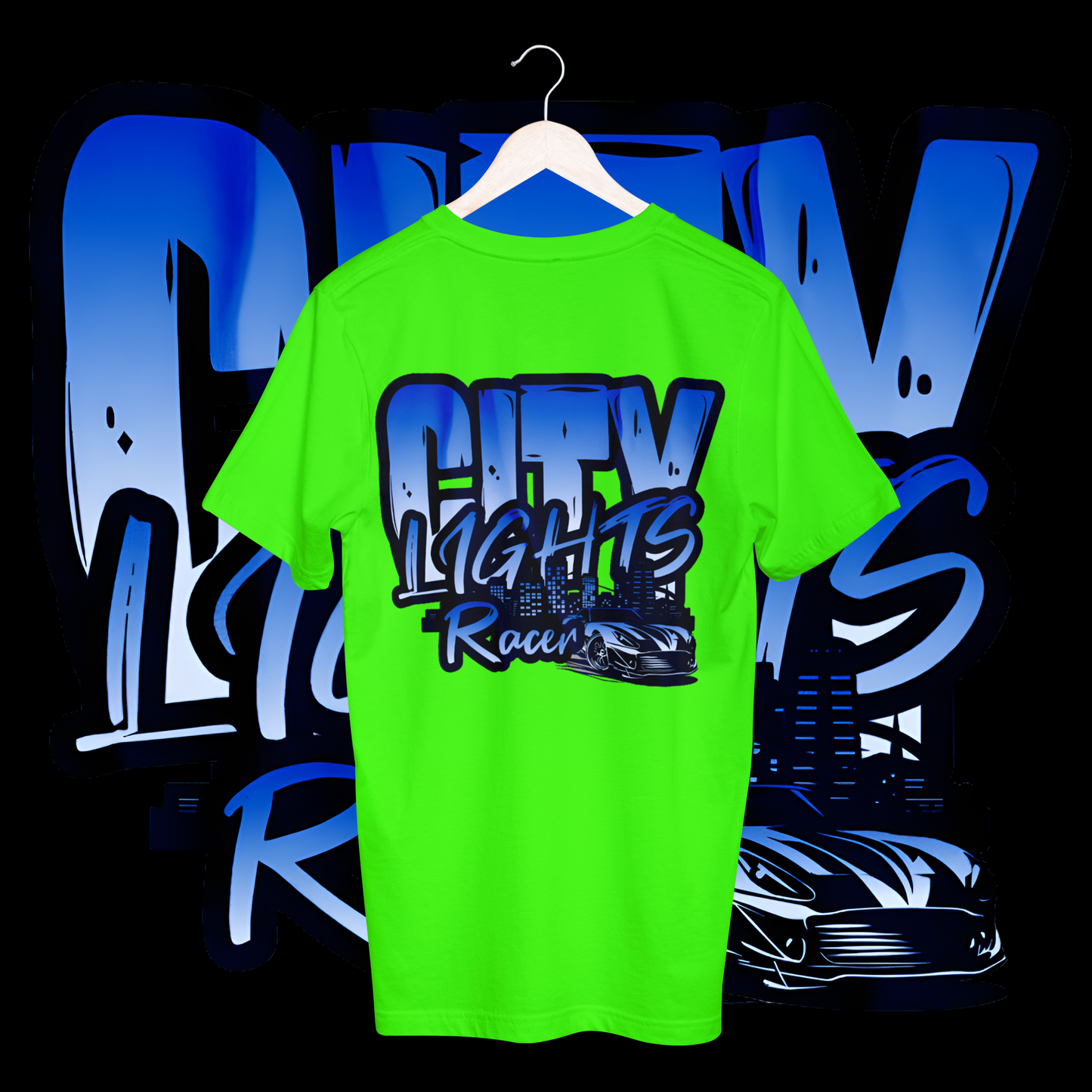 Men's city lights racer T-shirt