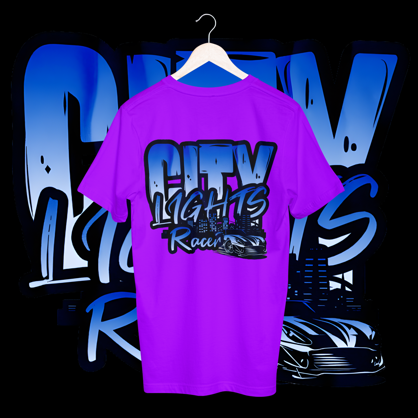 Men's city lights racer T-shirt