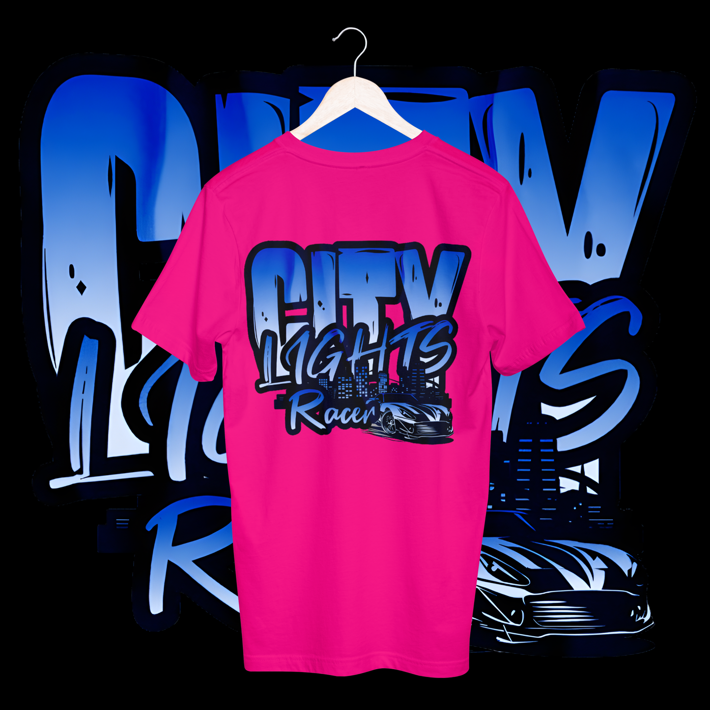 Men's city lights racer T-shirt