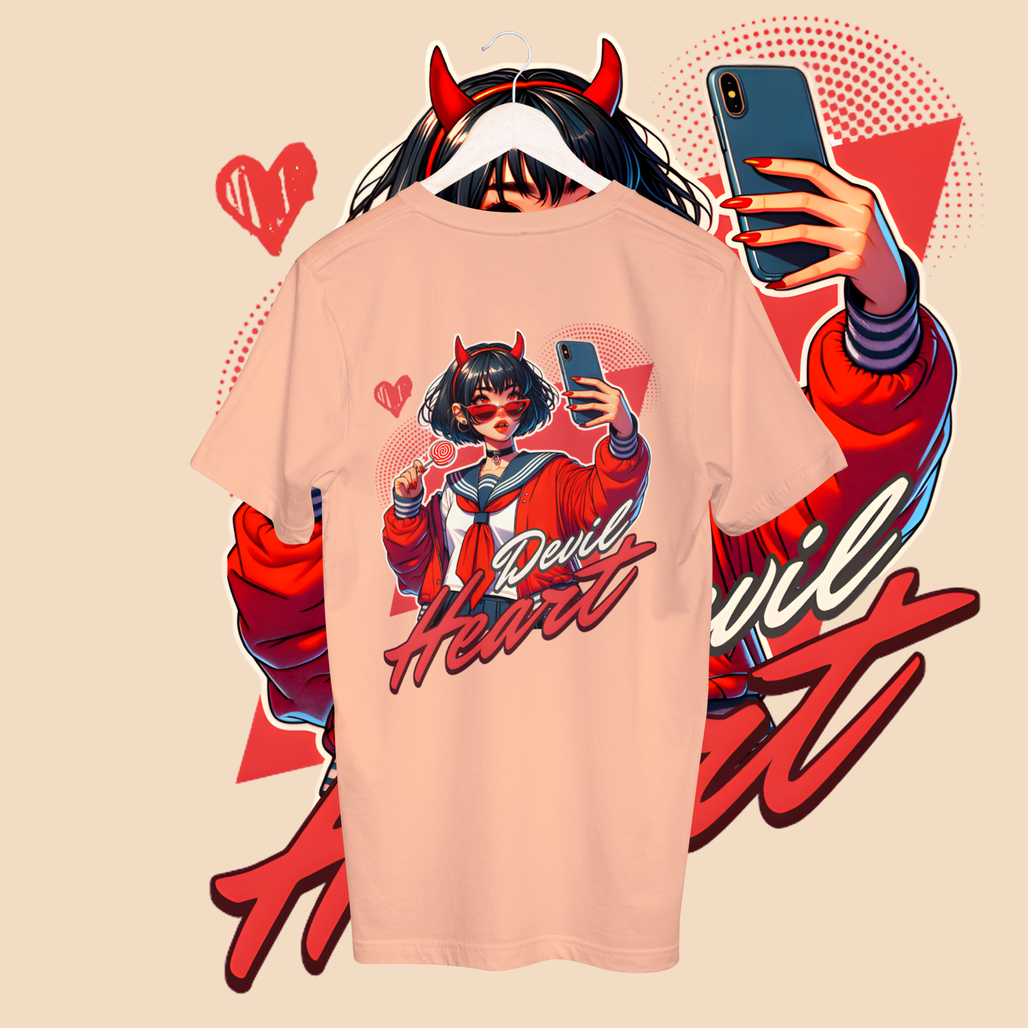 Women's devil heart T-shirt