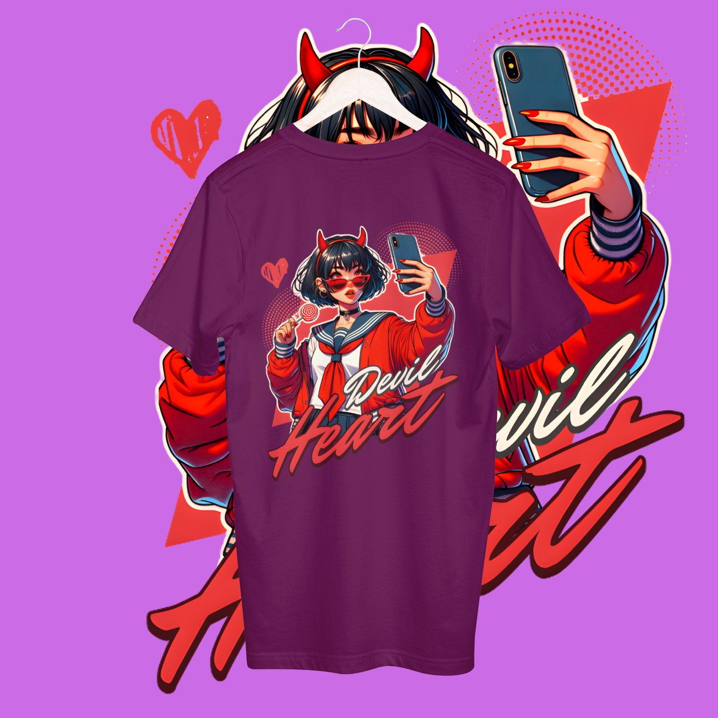 Women's devil heart T-shirt