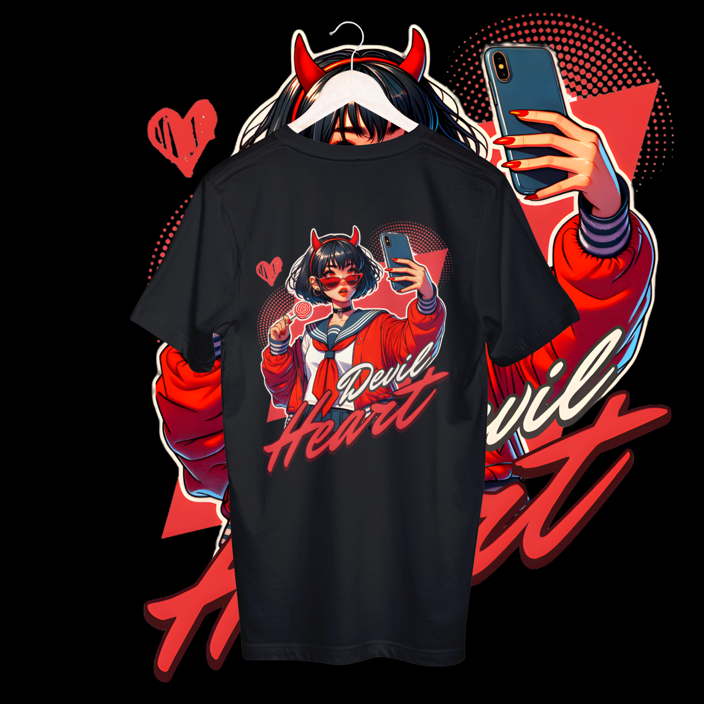 Women's devil heart T-shirt