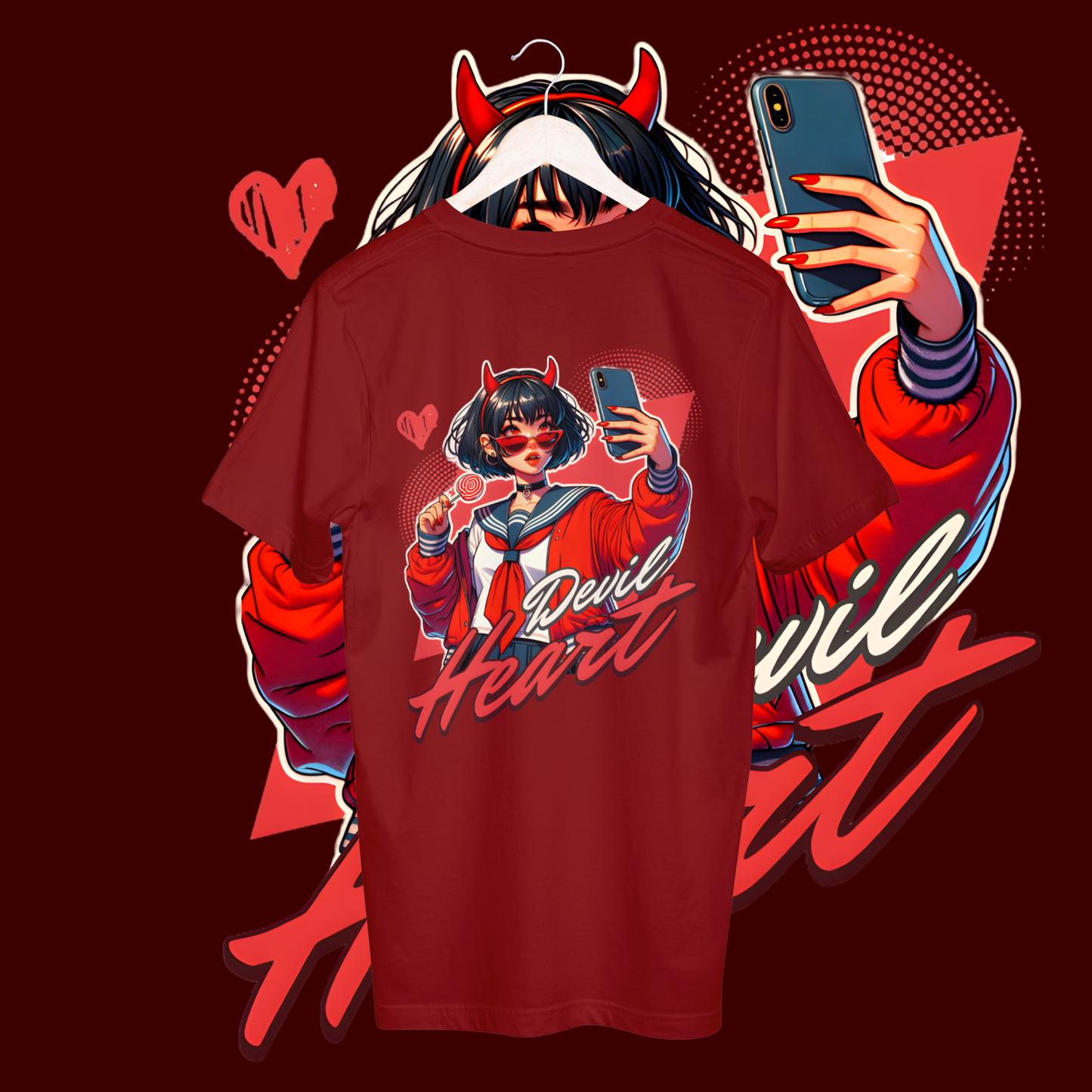Women's devil heart T-shirt