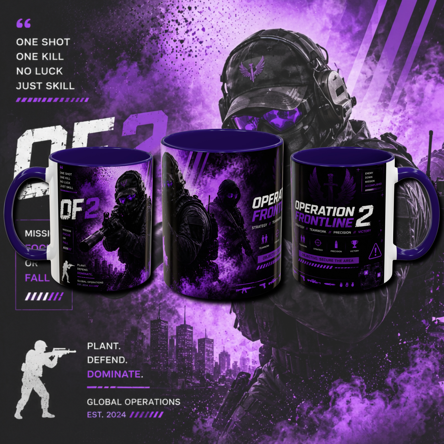 "Gaming" two tone mug.