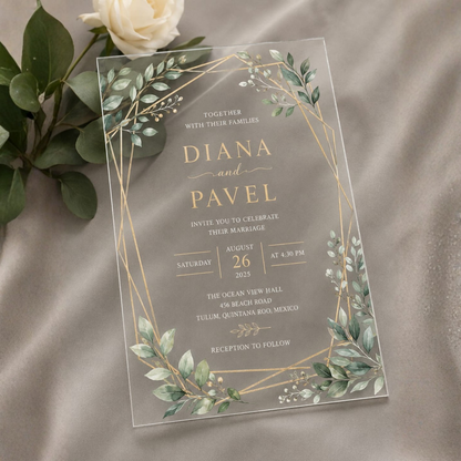 Acrylic Wedding Invitation.