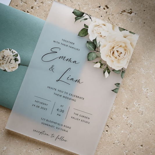 Frosted Acrylic Wedding Invitation