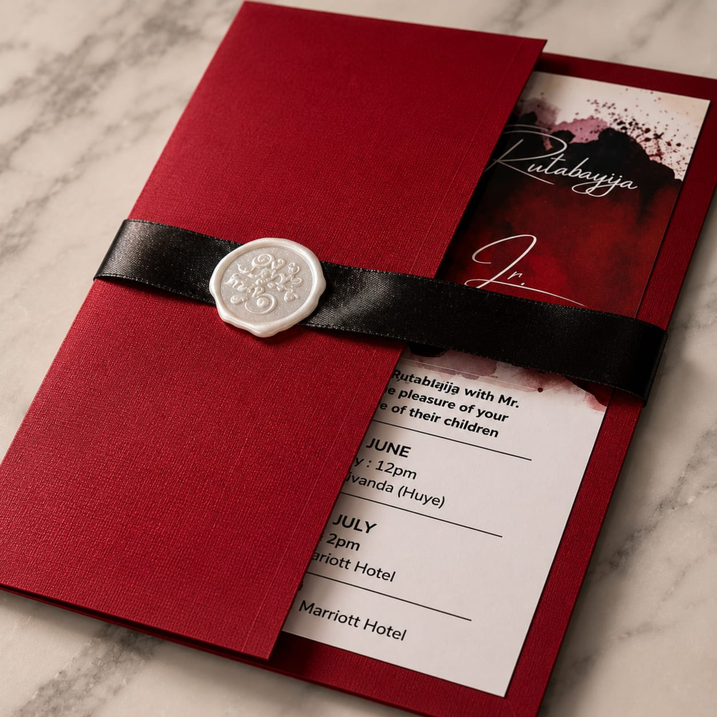 Pocket Sleeve Wedding Invitation.