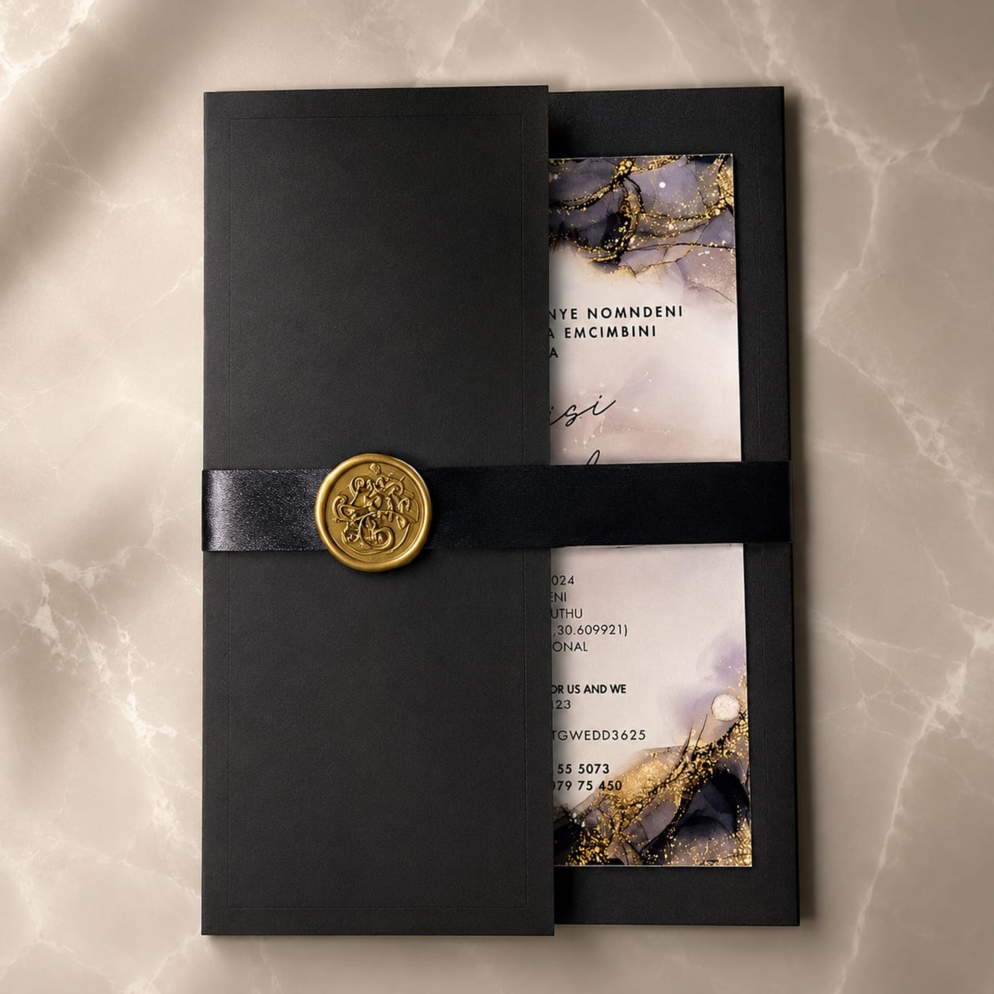 Pocket Sleeve Wedding Invitation.