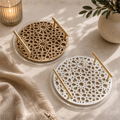 Laser Cut MDF Perspex Decorative Serving Tray.