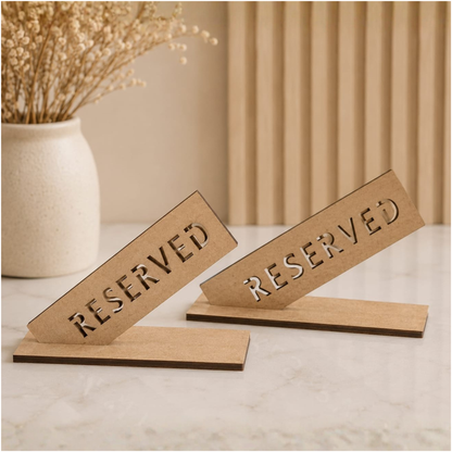 Reserved Table Sign – 2mm MDF Wood.