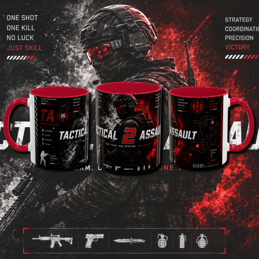 "Tactical assault" two tone gaming mug.