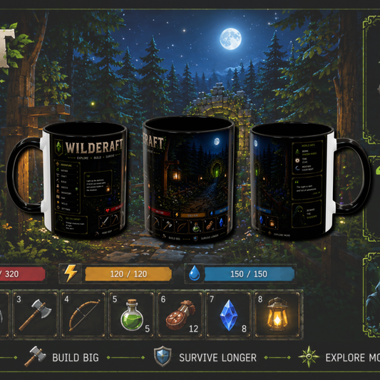 "Wilderaft" two tone gaming mug.