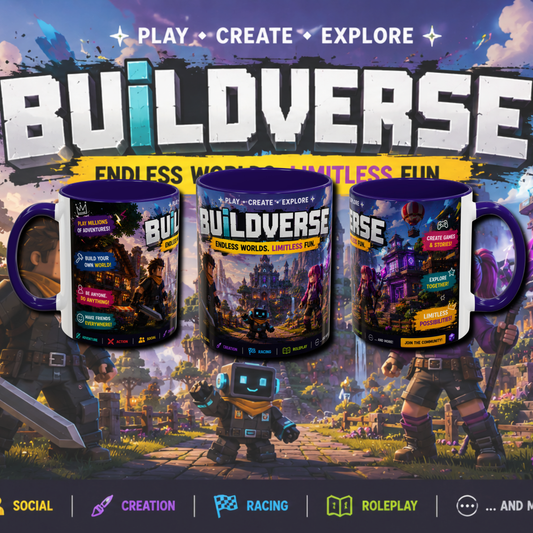 "Build verse" two tone gaming mug.