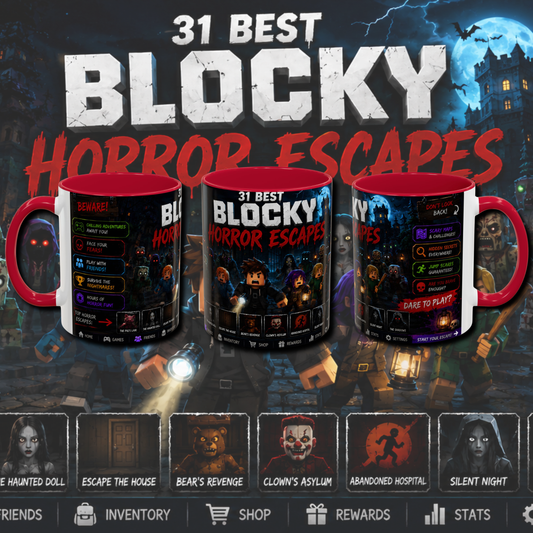 "Blocky" two tone gaming mug.