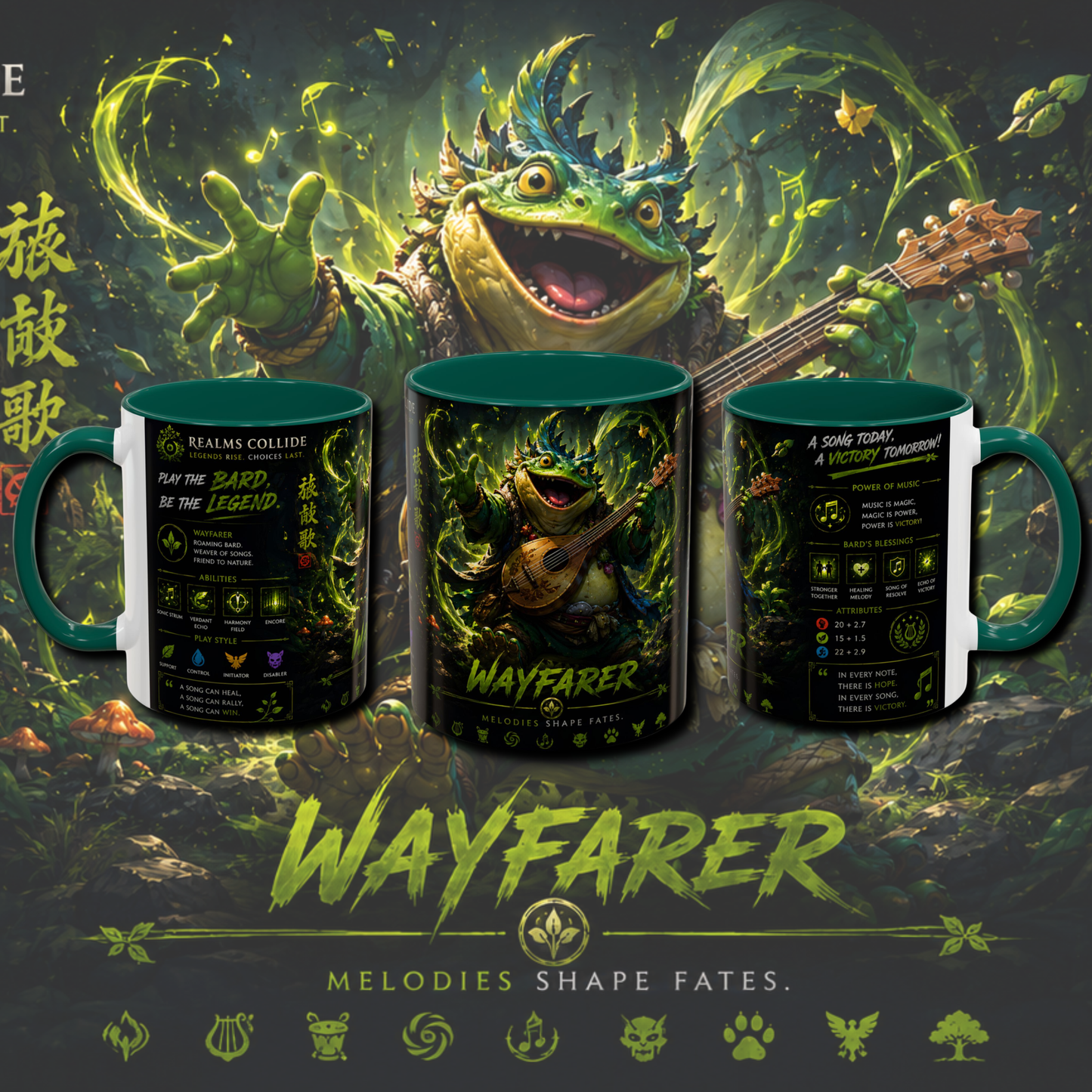 "Wayfarer" two tone gaming mug.