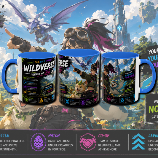 "Wild verse" two tone gaming mug.