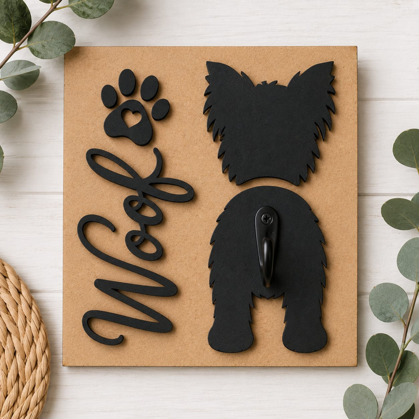 Personalized MDF Dog Lead & Key Holder.