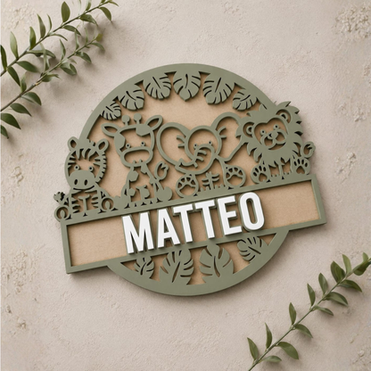 Personalized Safari Name Sign.