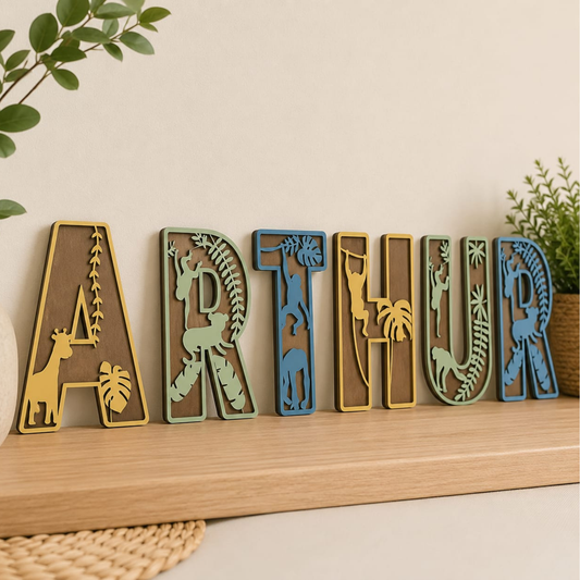 Personalized Jungle Letter Name Set.