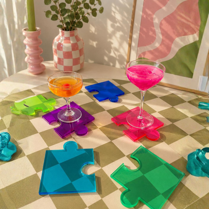 Perspex Puzzle Coaster Set.