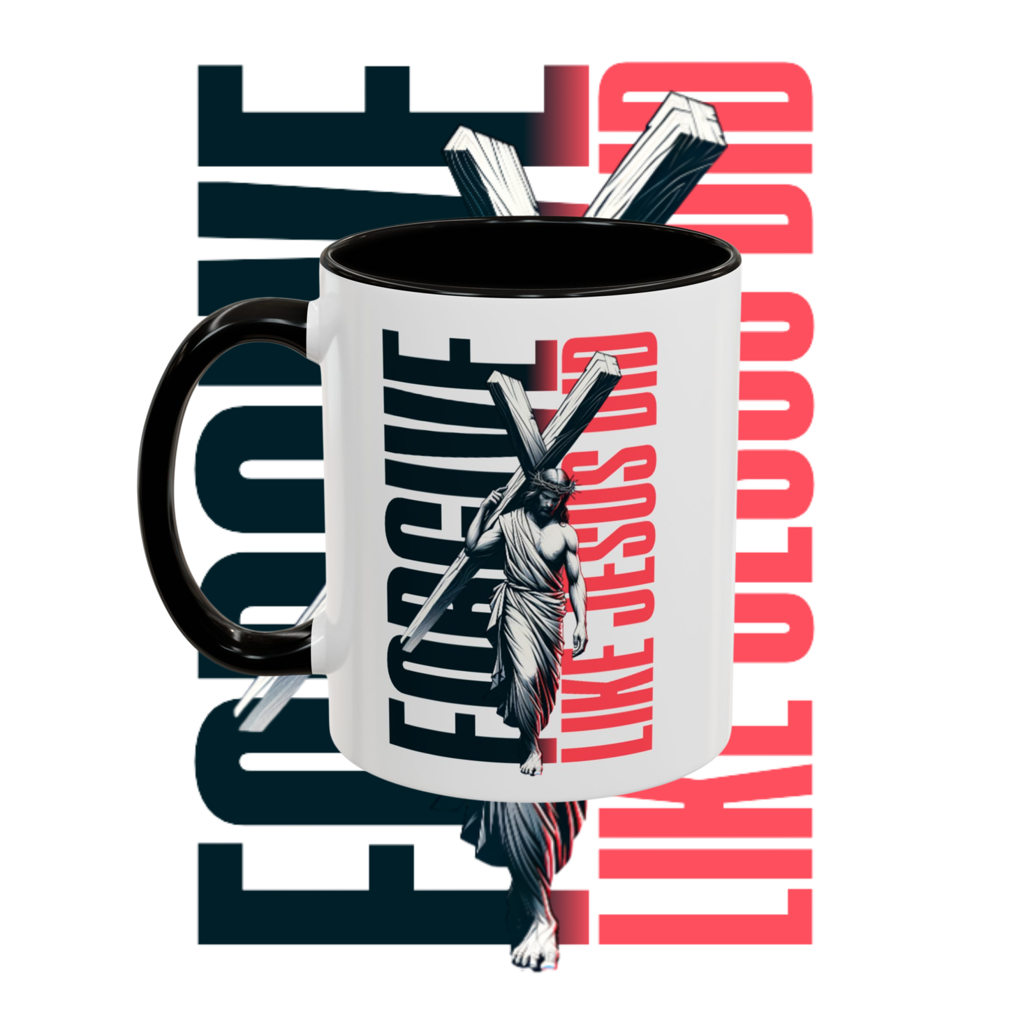 "Forgive" two tone sublimation mug.