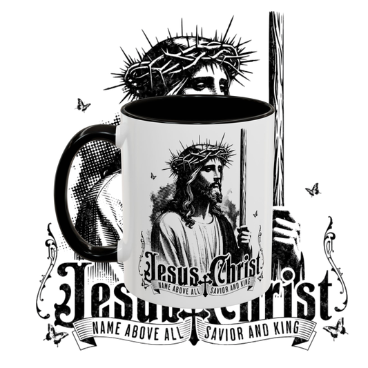 "Jesus" two tone sublimation mug.