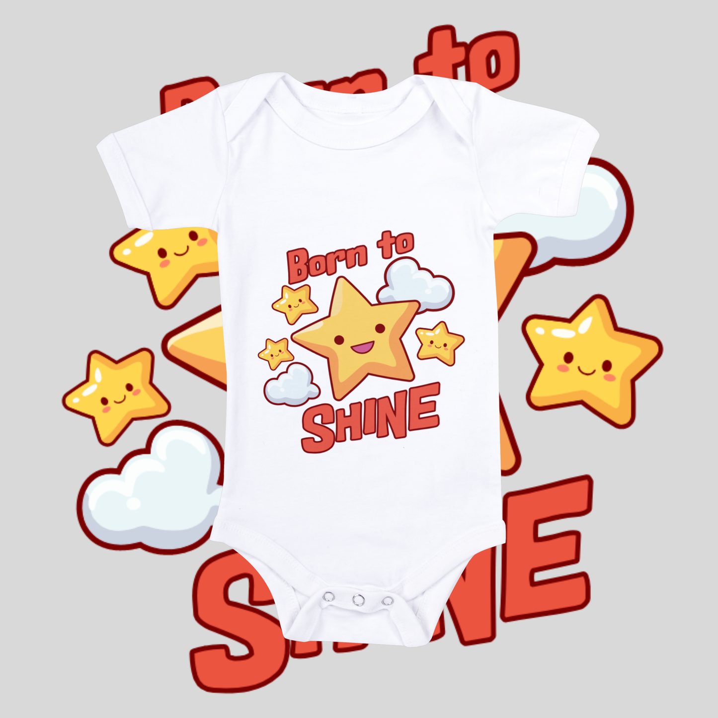 "Born to shine" baby grow.