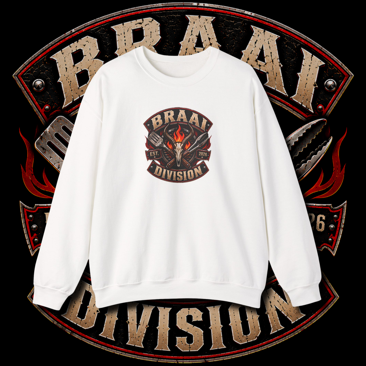 Men's "braai division" sweater.