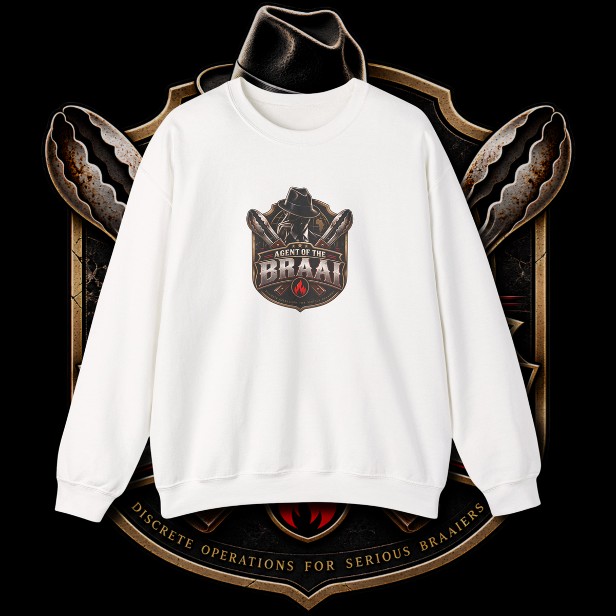 Men's "agent of the braai" sweater.