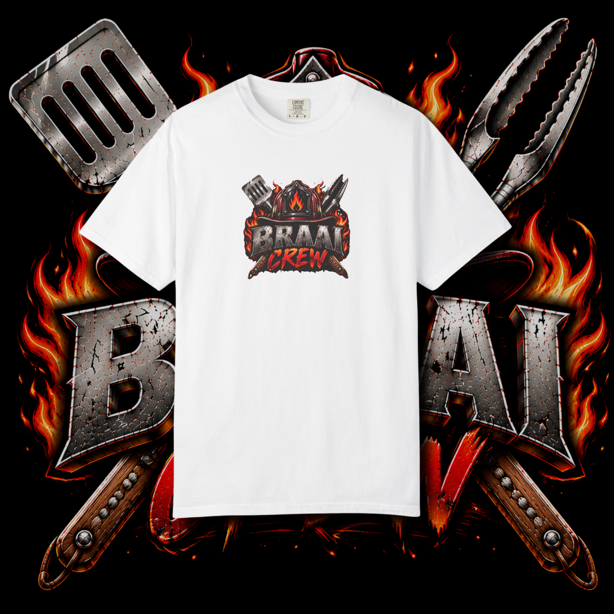 Men's "braai crew" t-shirt.