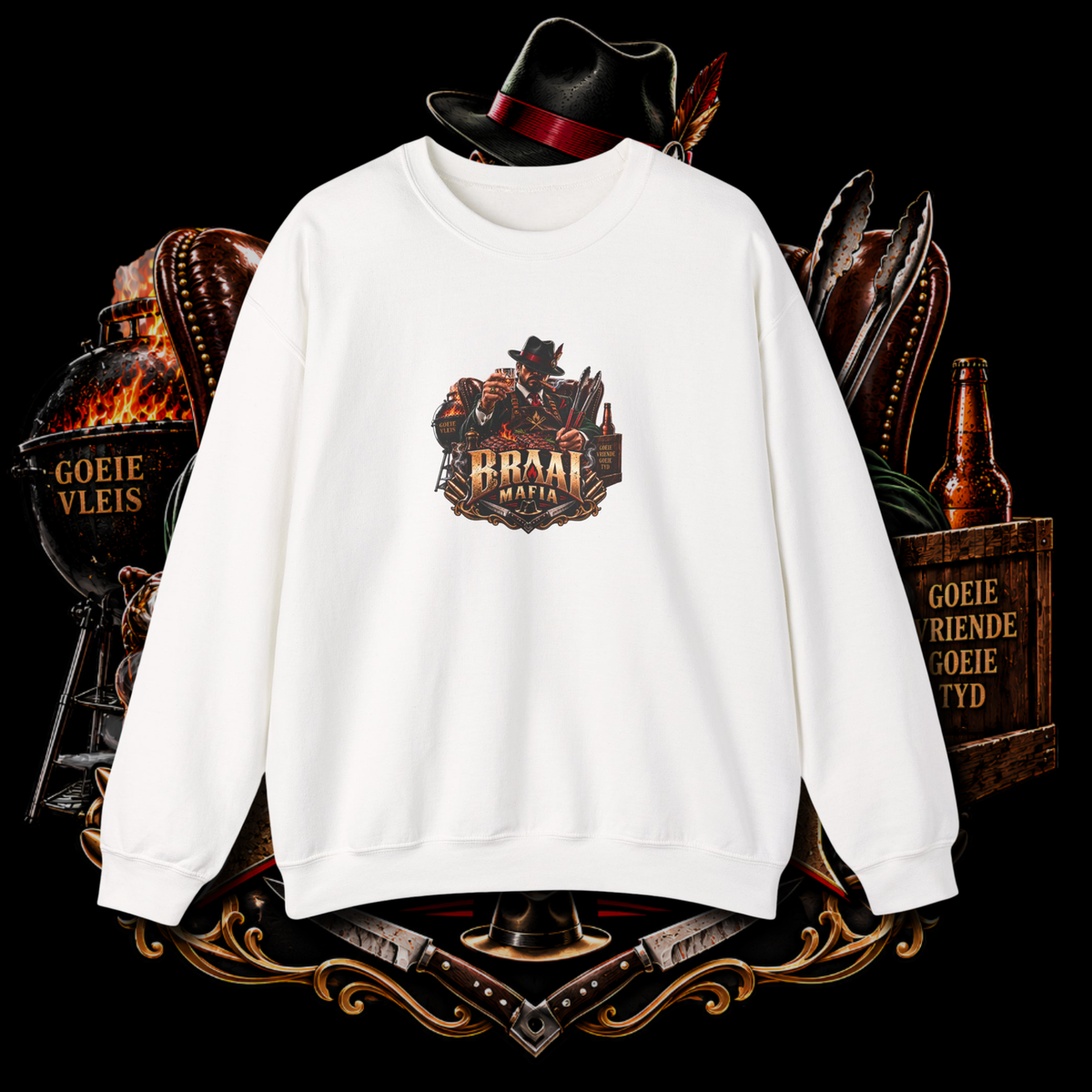 Men's "braai mafia" sweater.