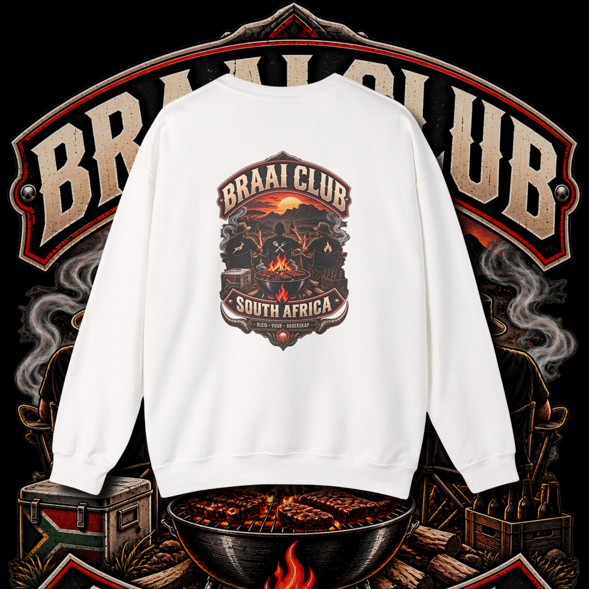 Men's "braai division" sweater.