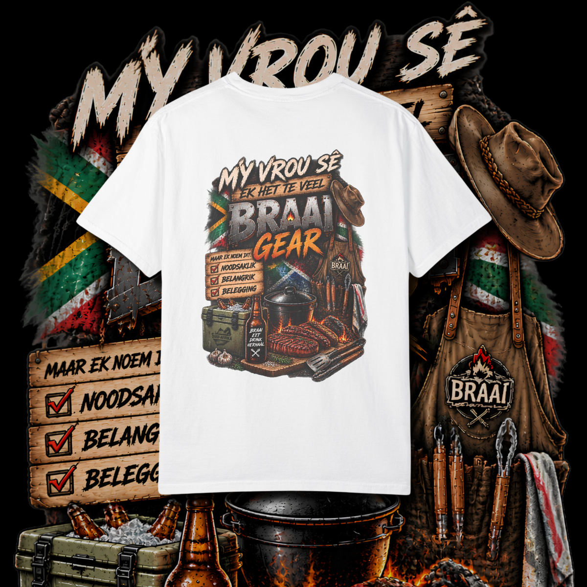 Men's "braai gear" t-shirt.